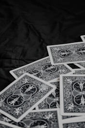 Stacks of custom-printed playing cards with crisp edges and vivid designs.