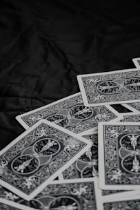 Stacks of custom-printed playing cards with crisp edges and vivid designs.