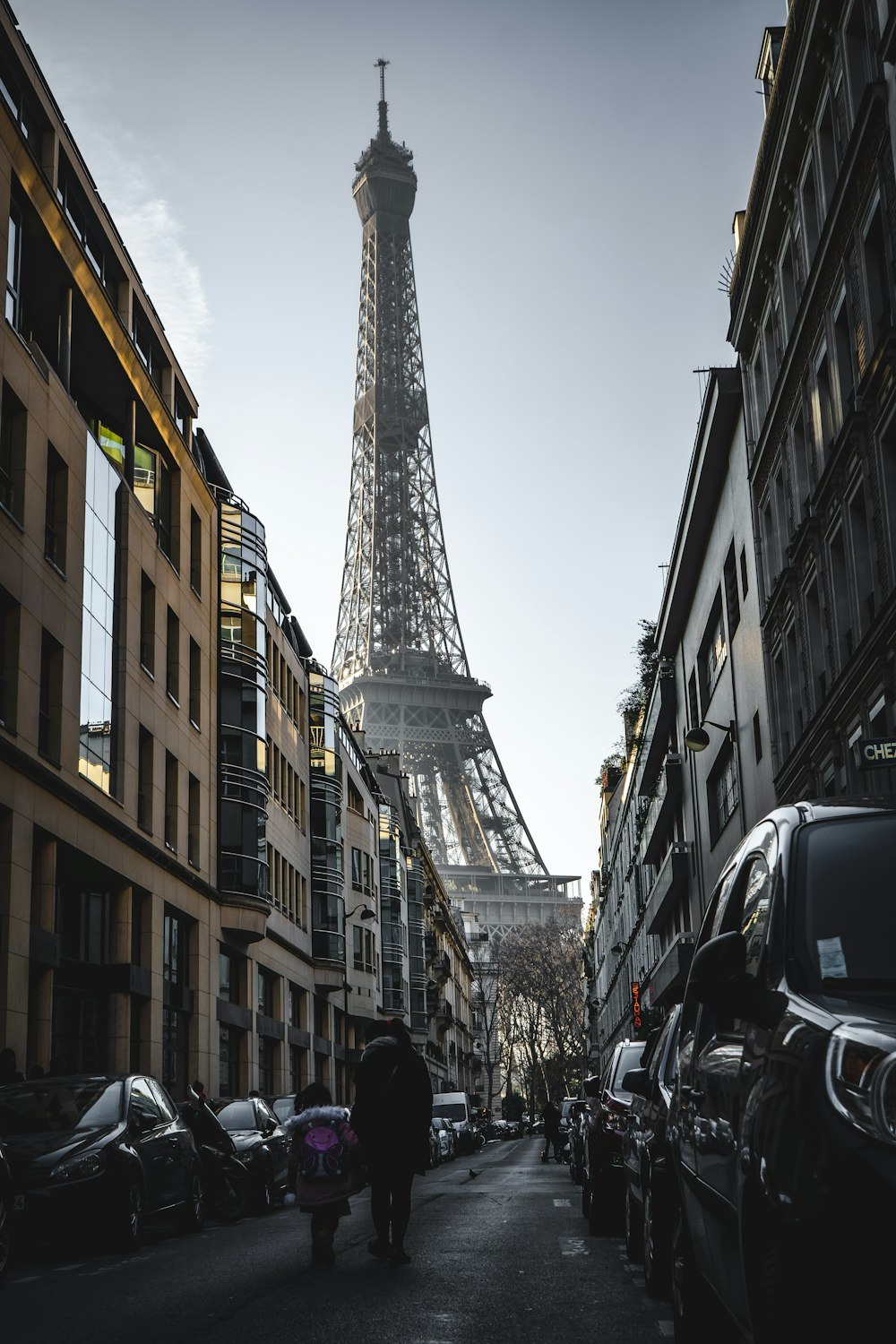 the eiffel tower towering over the city of paris