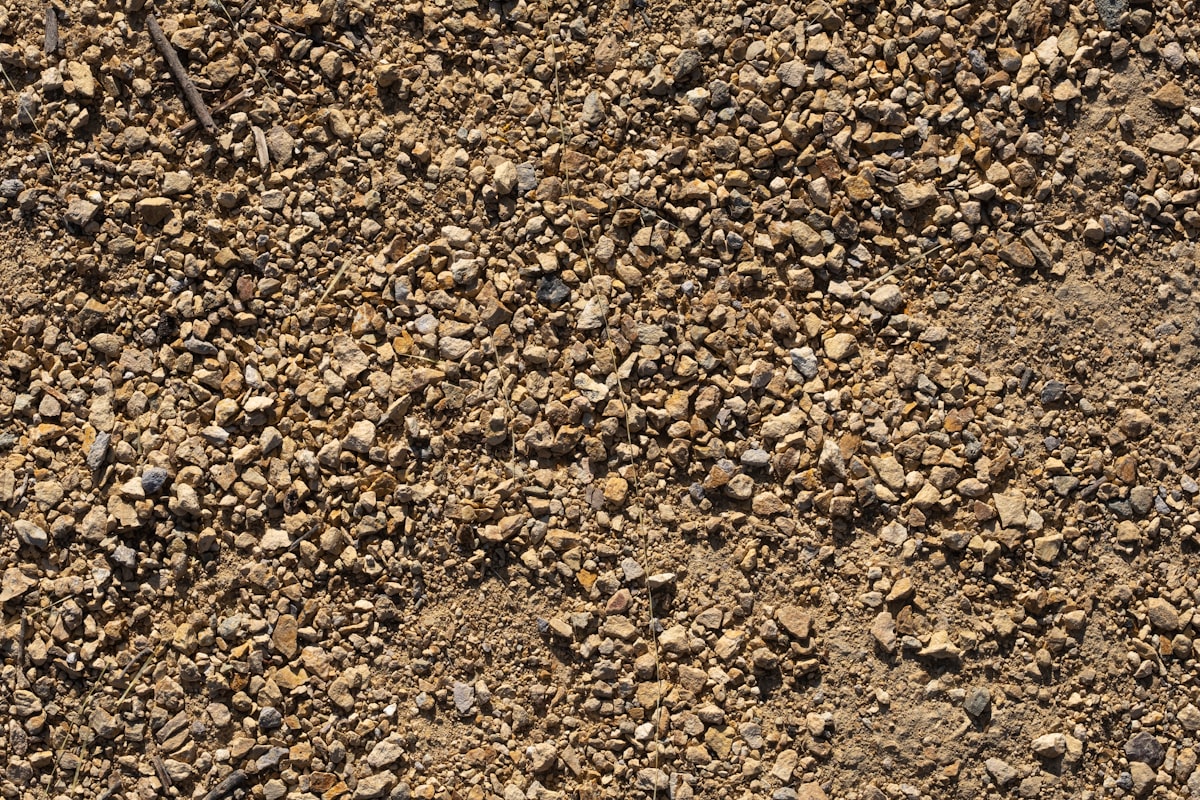 Garden soil mix close-up — amended dark soil with compost