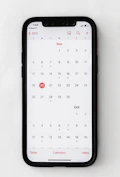 A professional calendar with scheduled appointments highlighted on a sleek digital device