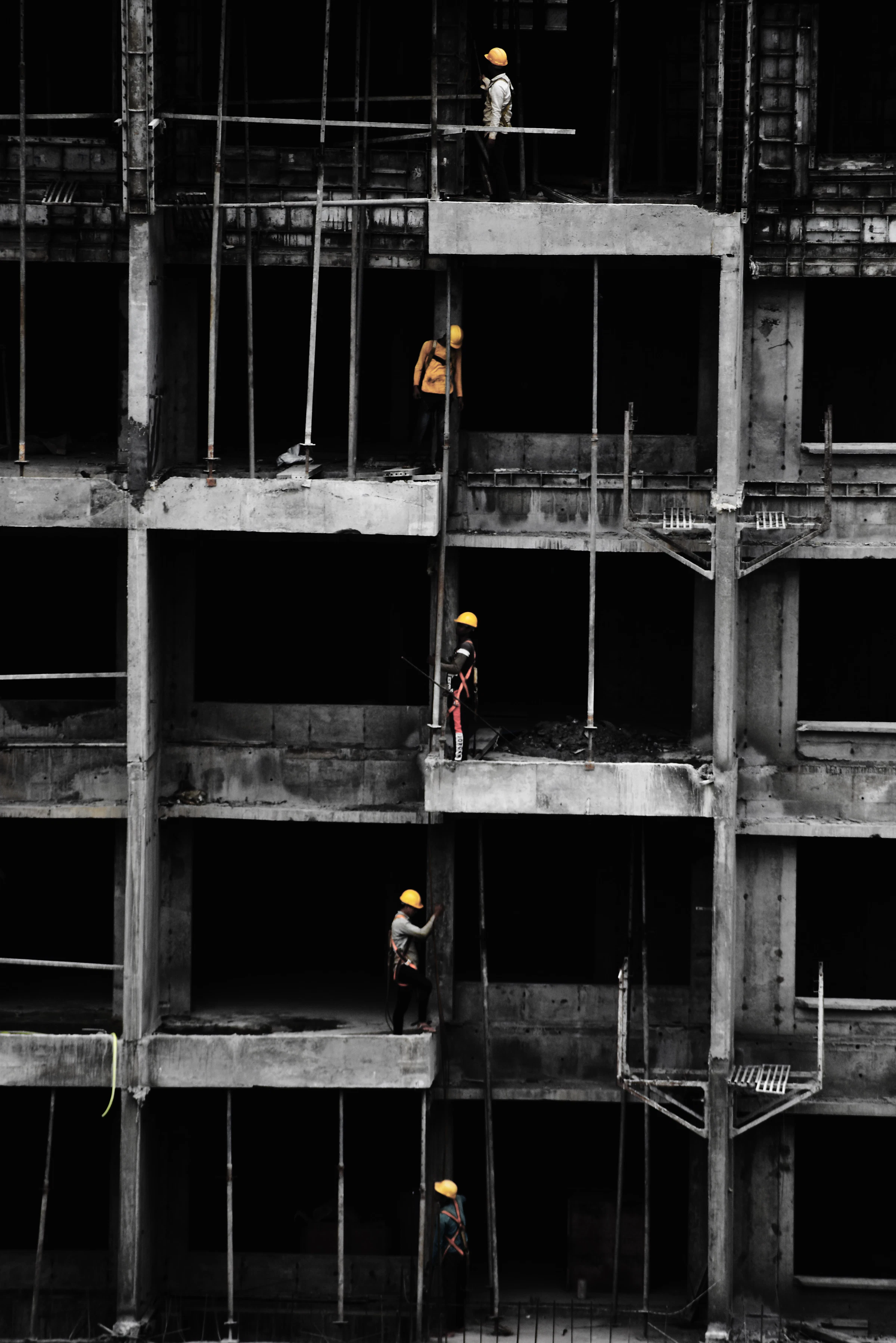 Skilled professionals across India, standing together on a construction site
