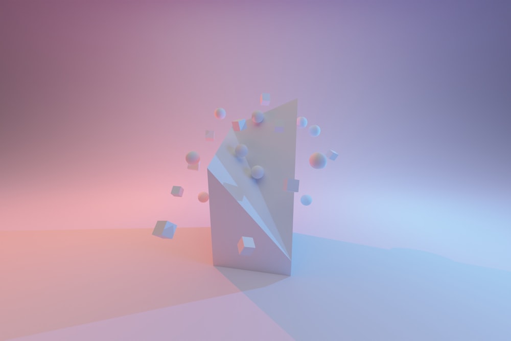 Una imagen 3D de una caja con muchas burbujas saliendo de ella