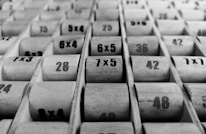 a large number of numbers are arranged in rows