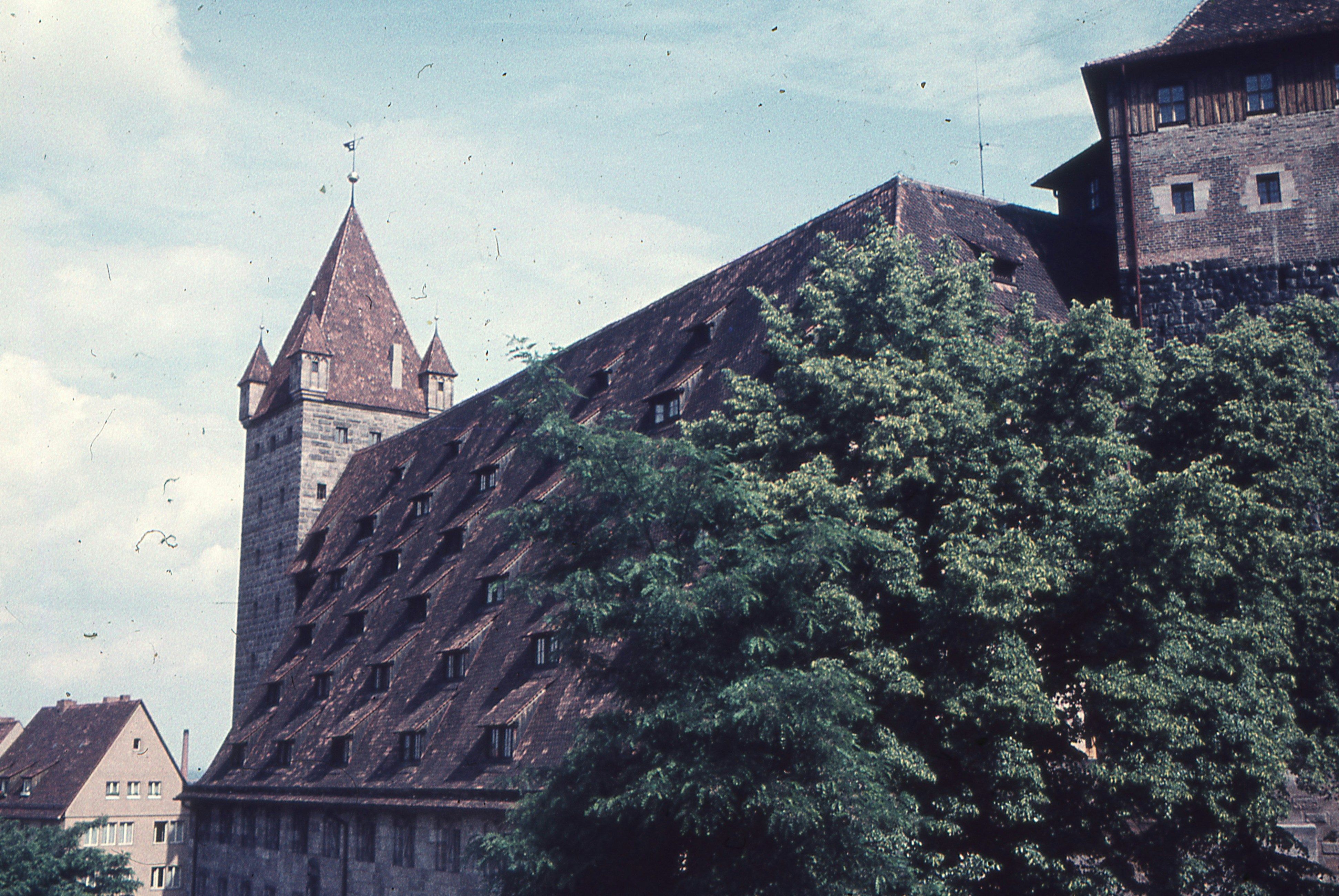 A large building with a clock tower on top of it