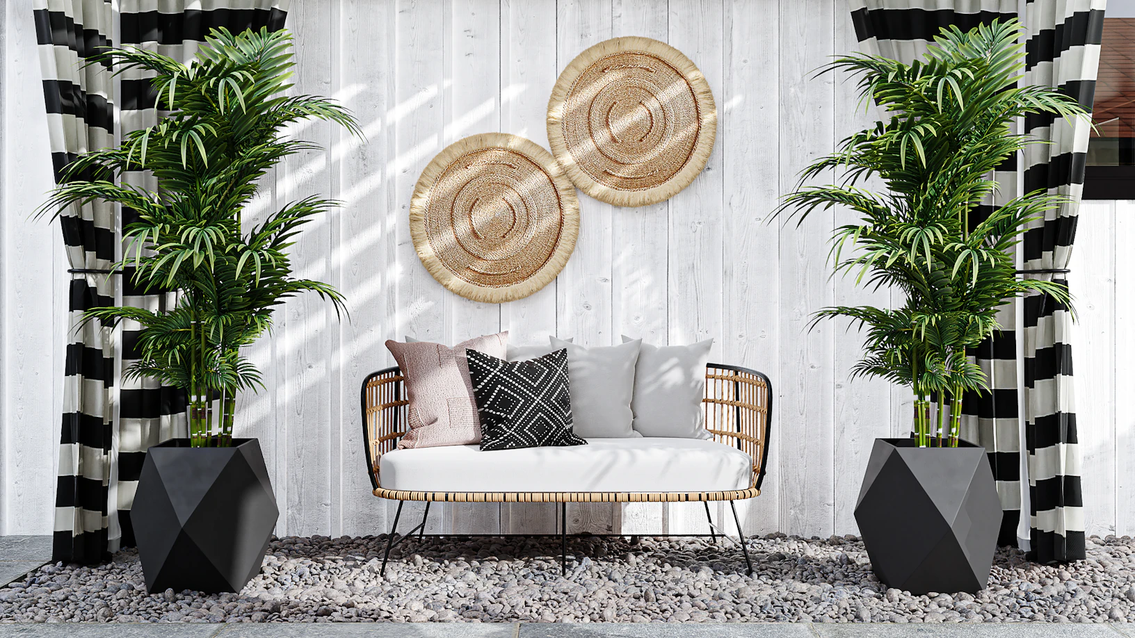 Rattan Outdoor Sofa Set on Beautiful Patio Decor 2026