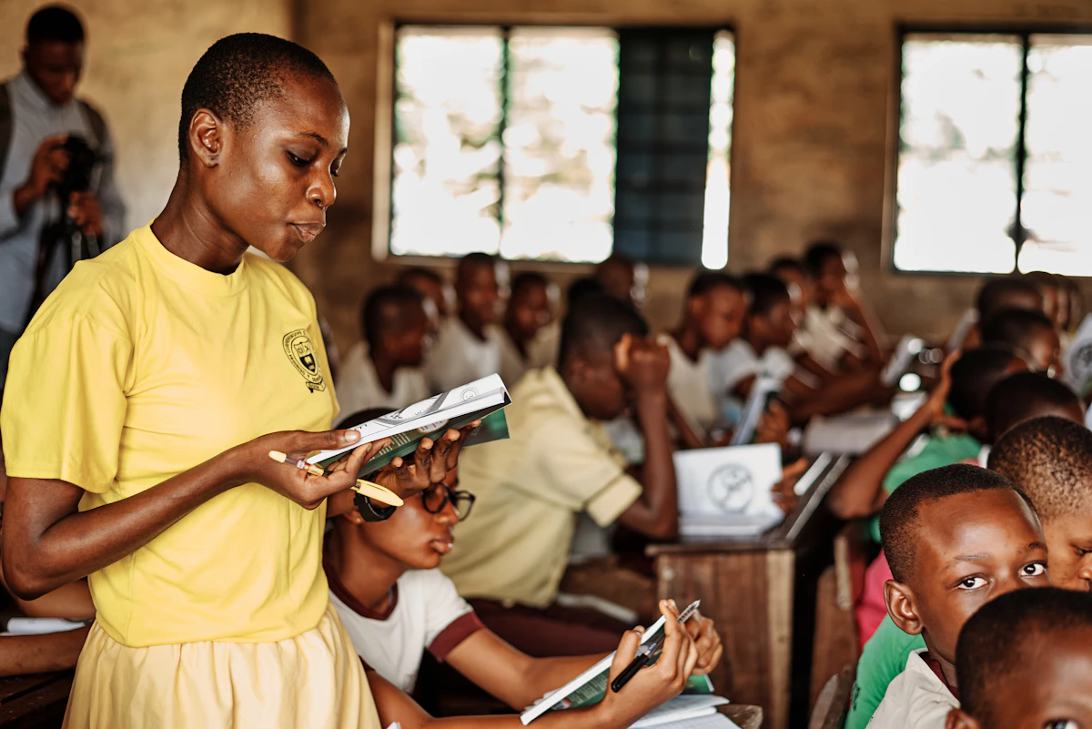 Children in a learning environment