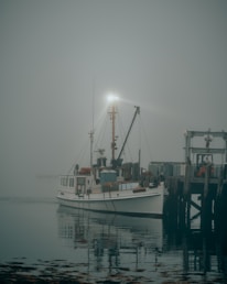 a boat that is sitting in the water