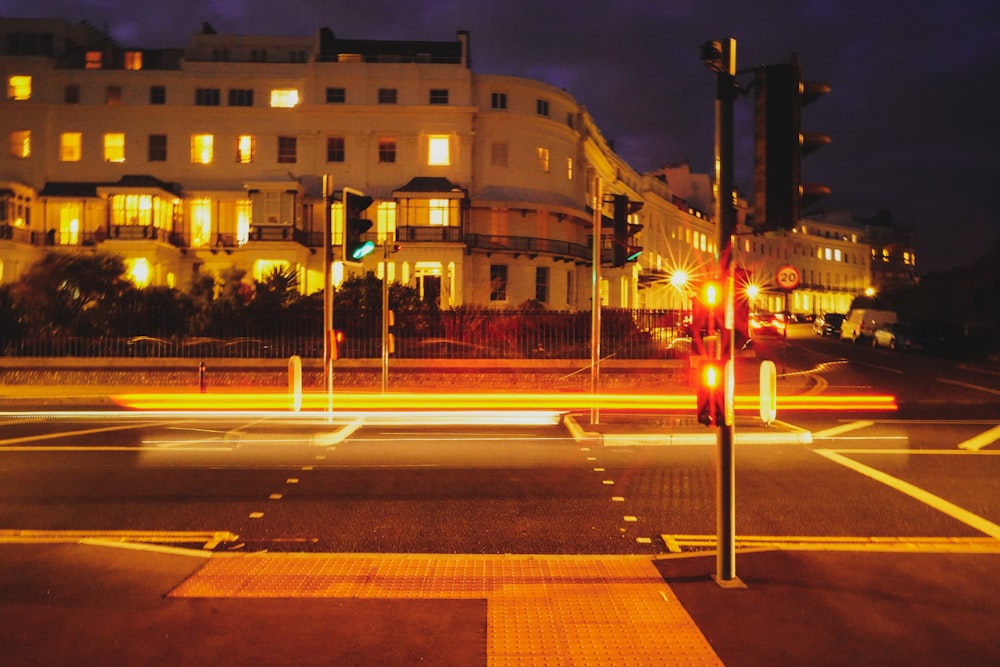 a traffic light sitting on the side of a road