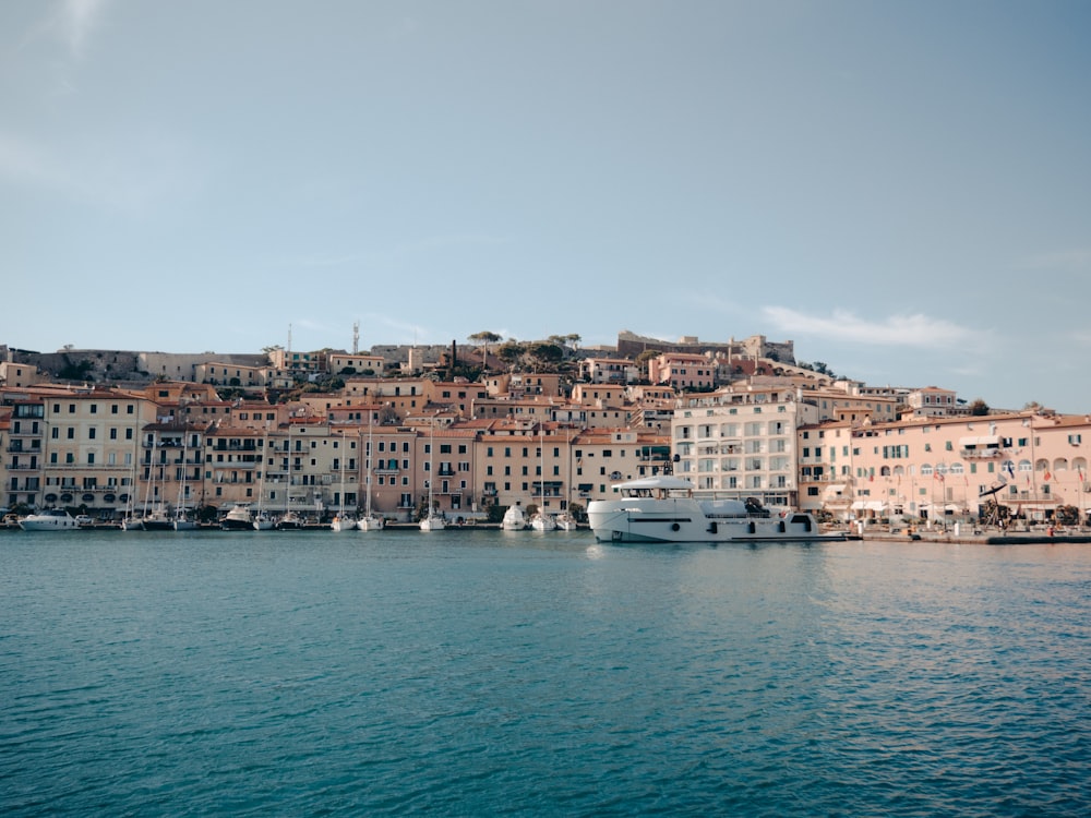 a large body of water with a bunch of boats in it