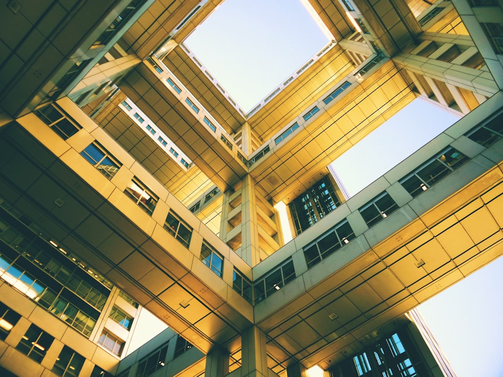 a very tall building with lots of windows