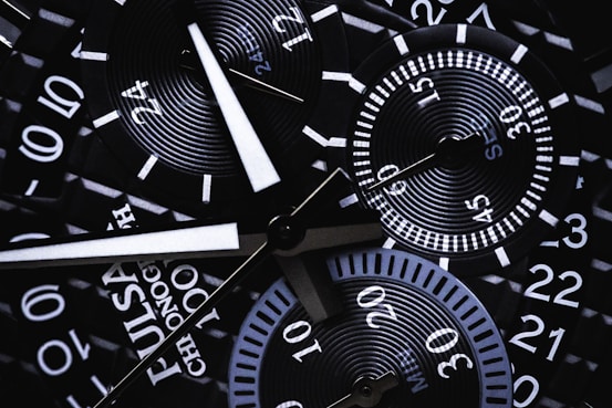 a close up of a watch face with numbers on it