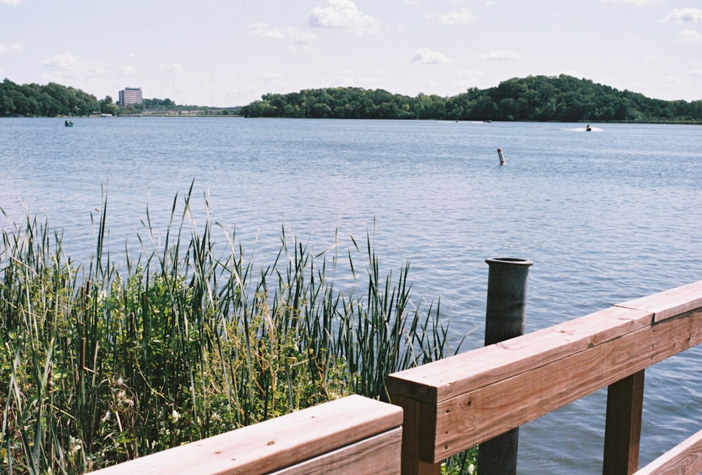 a view of a body of water from a pier