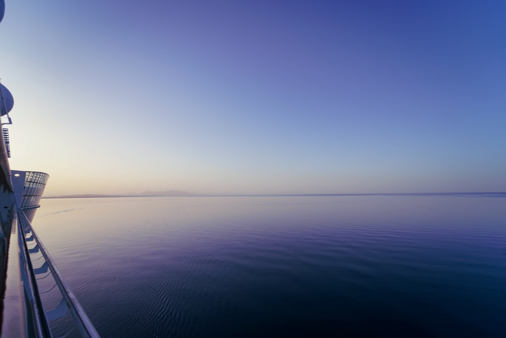 a view of a body of water from a boat