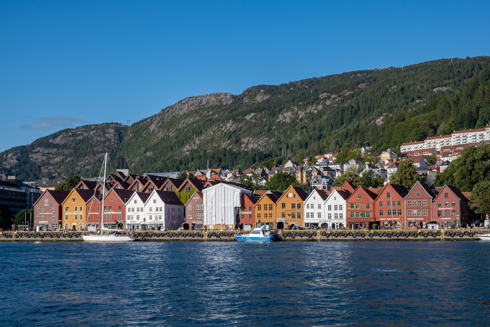 a body of water that has a bunch of houses on it