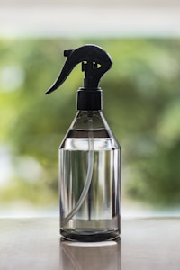 Lina — bathroom-counter vanity flat-lay after evening cleanse