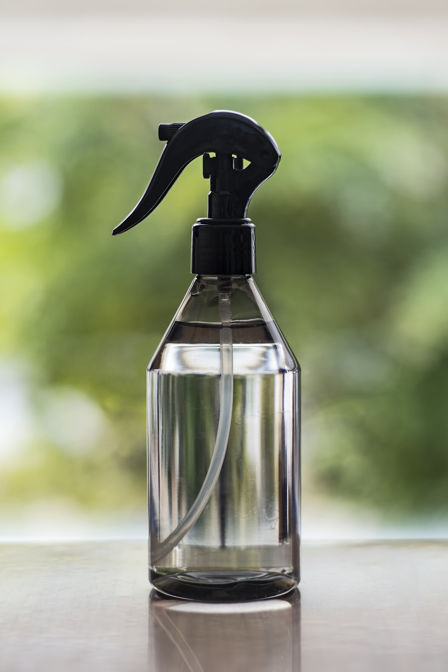 Barrier Mist Toner aluminum bottle on cream backdrop