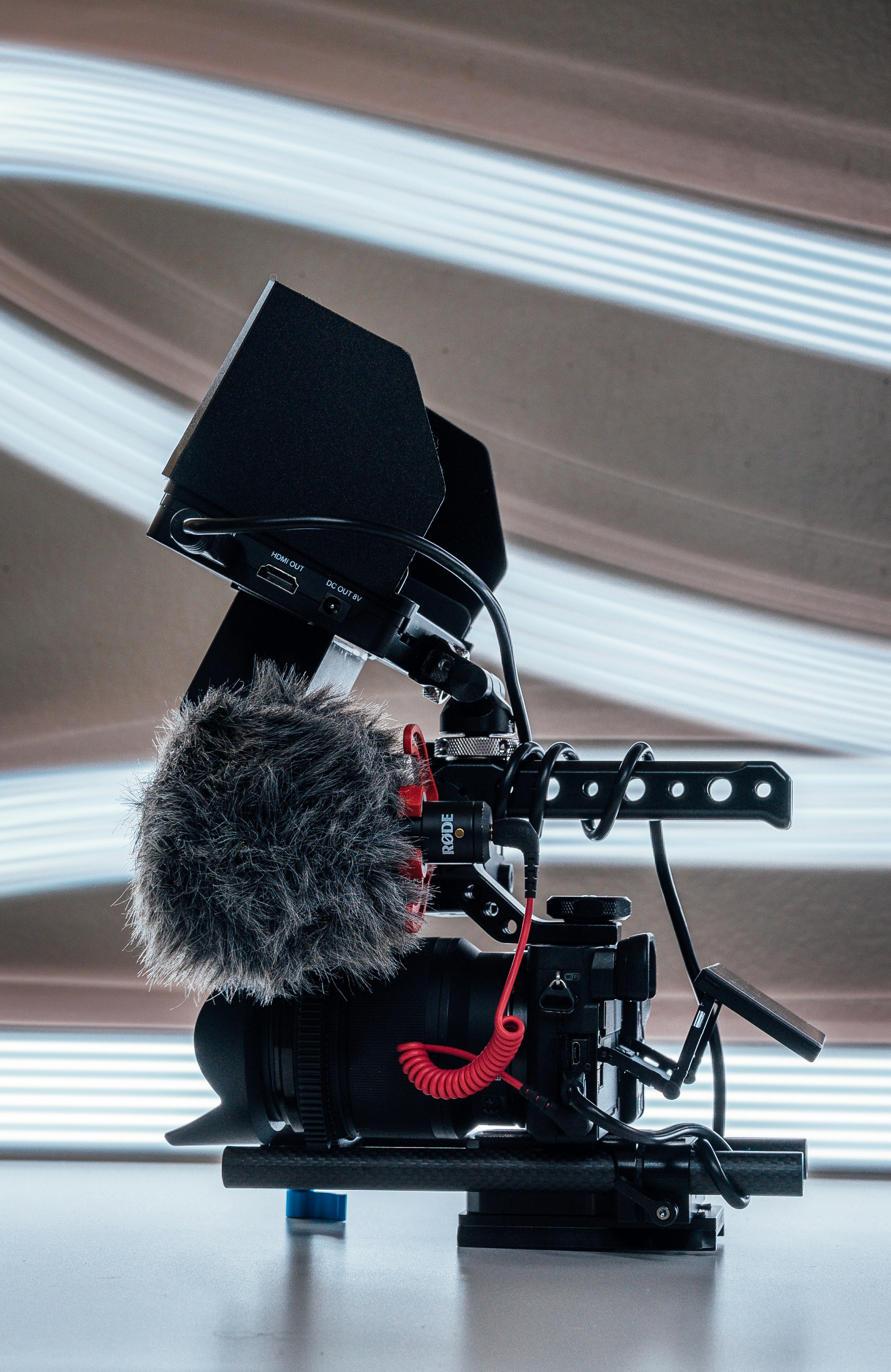 A camera with a microphone attached to it photo – Free Black Image on ...
