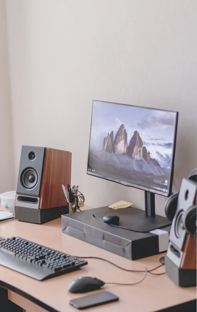 Complete employee desk setup