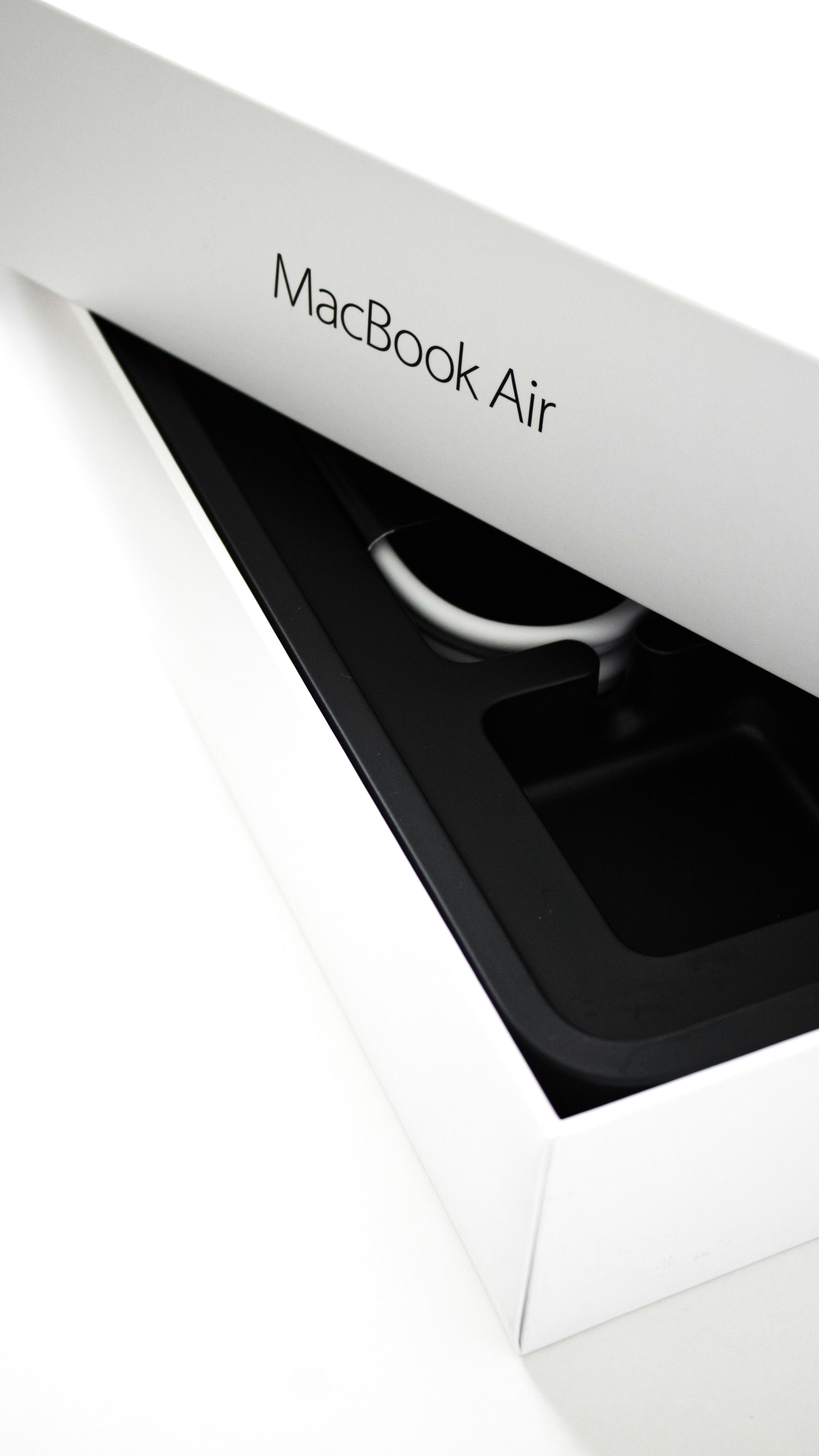 Macbook Air on office desk.