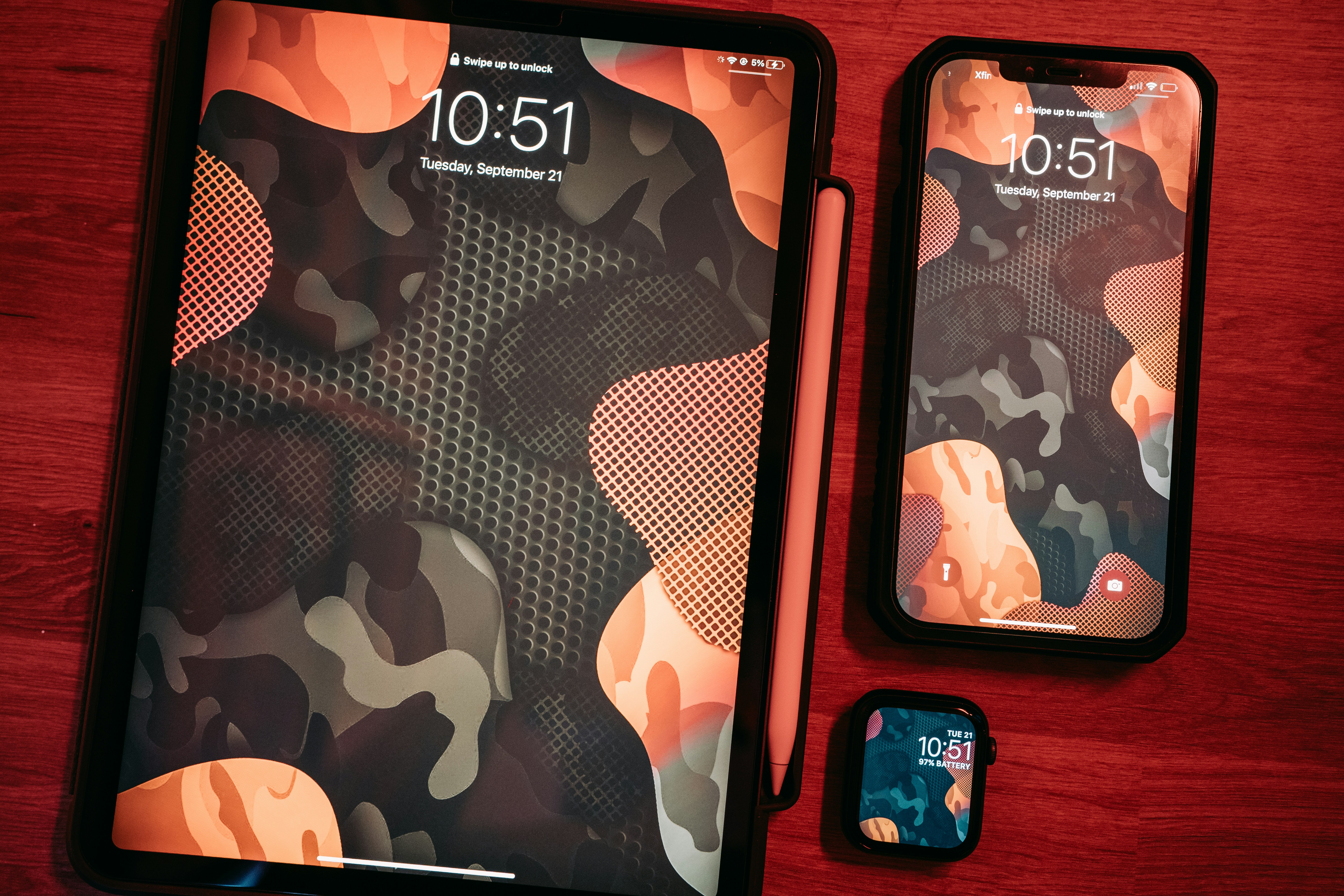 Tablet and phone side-by-side showing a responsive app design - Boxing combo generator