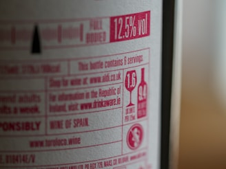 a close up of a bottle of wine