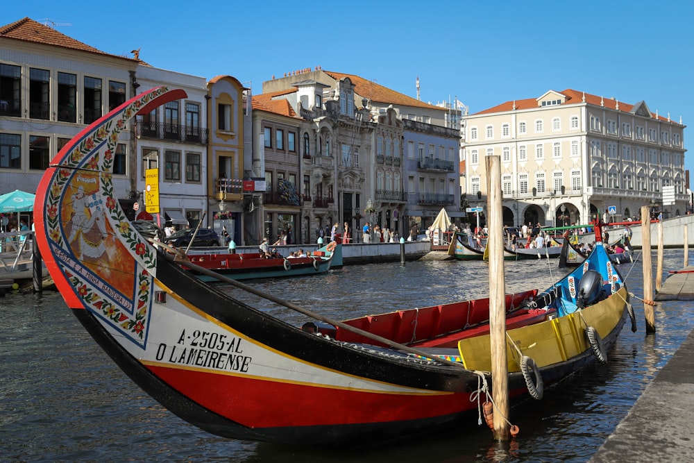 a couple of boats that are sitting in the water