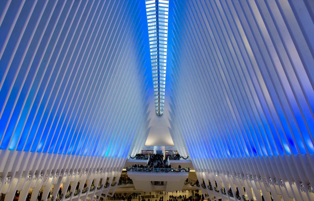 a very tall building with a very long ceiling