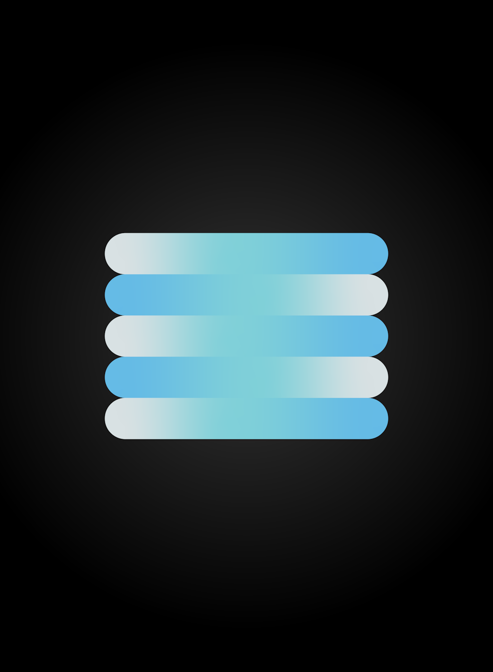 a black background with a light blue icon