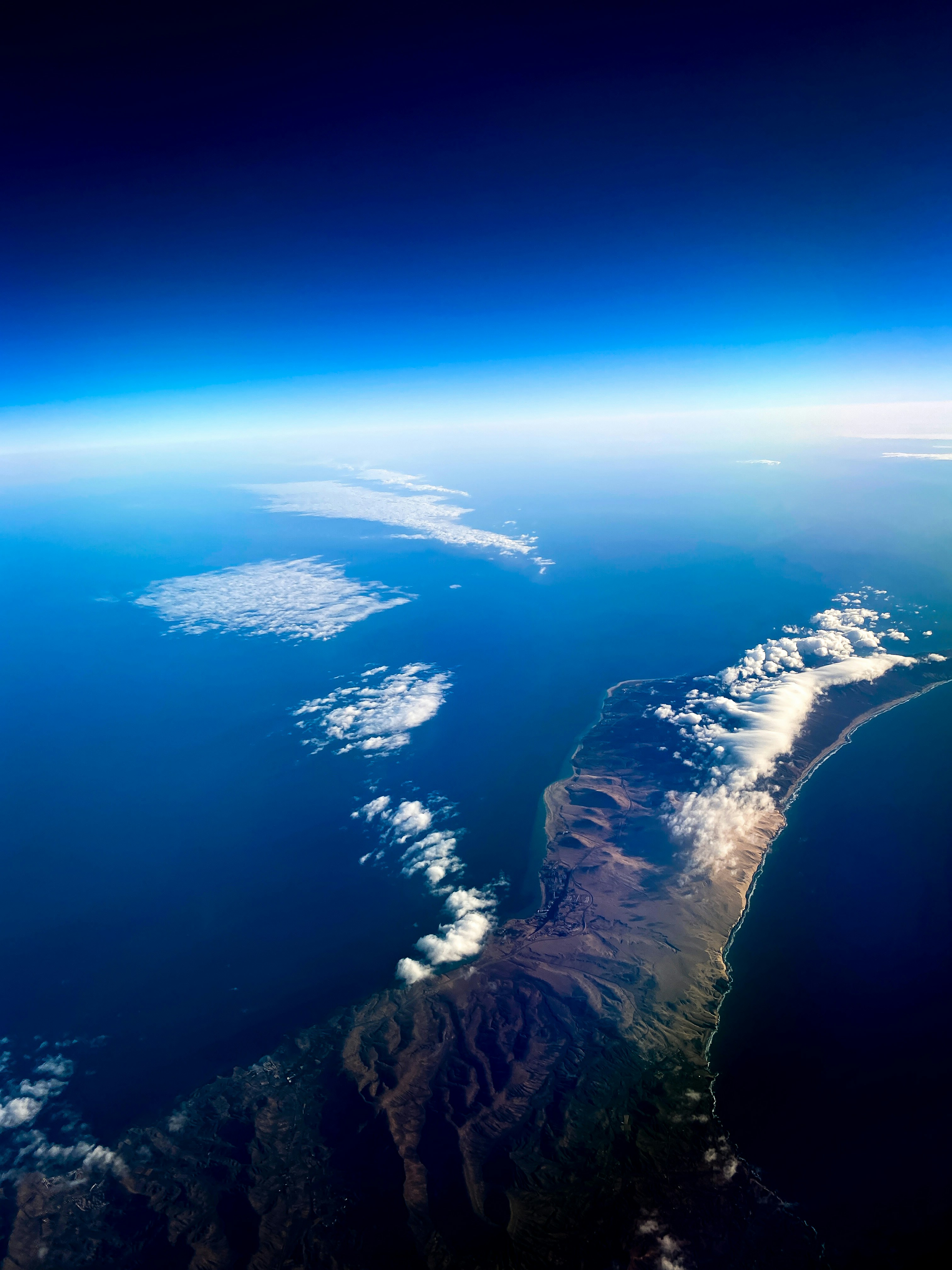 A view of the ocean from an airplane photo – Free Wallpaper Image on ...