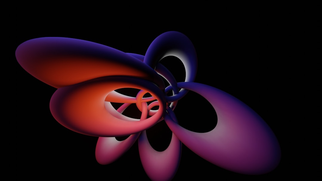 a computer generated image of an abstract flower, abstract 3d illustration of a geometrical object with abstract light s