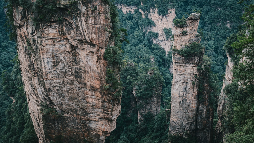 Zhangjiajie scenic spot - the towering sandstone pillars visitors travel to see