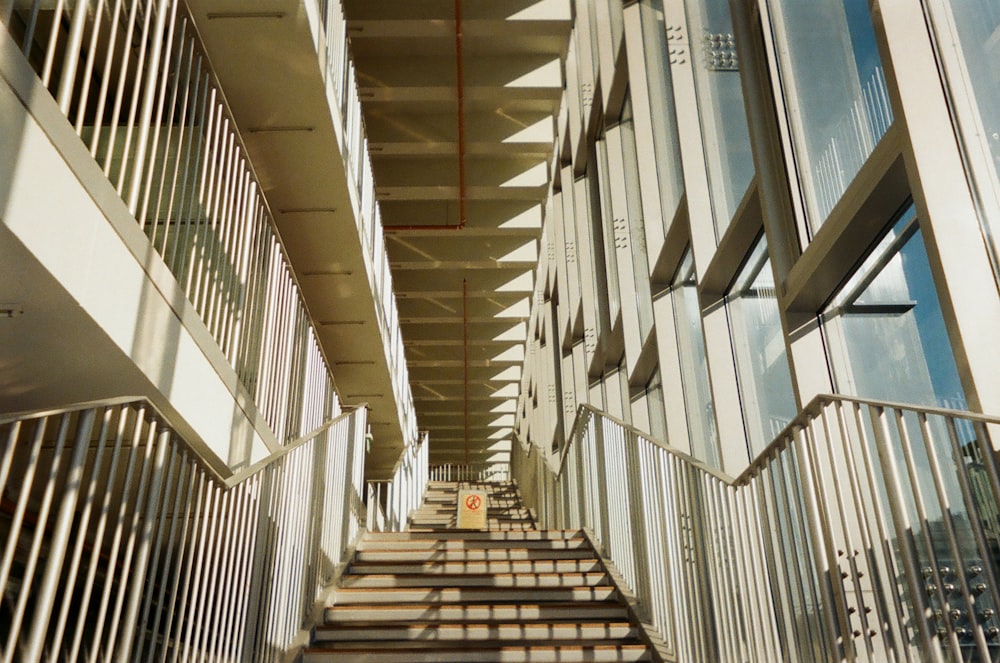 a set of stairs leading up to a building