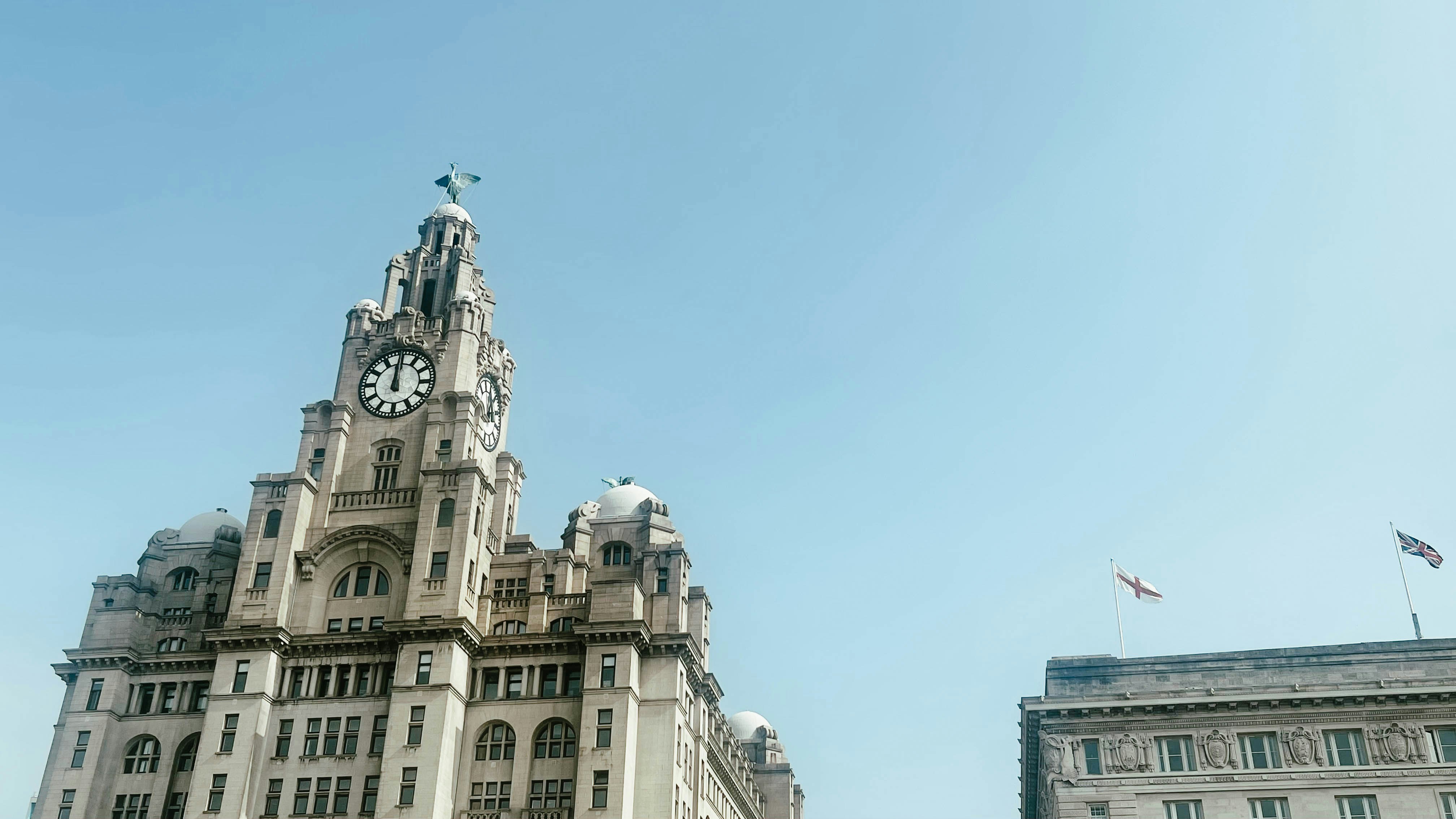 The Liver Building at Pier Head, Liverpool.