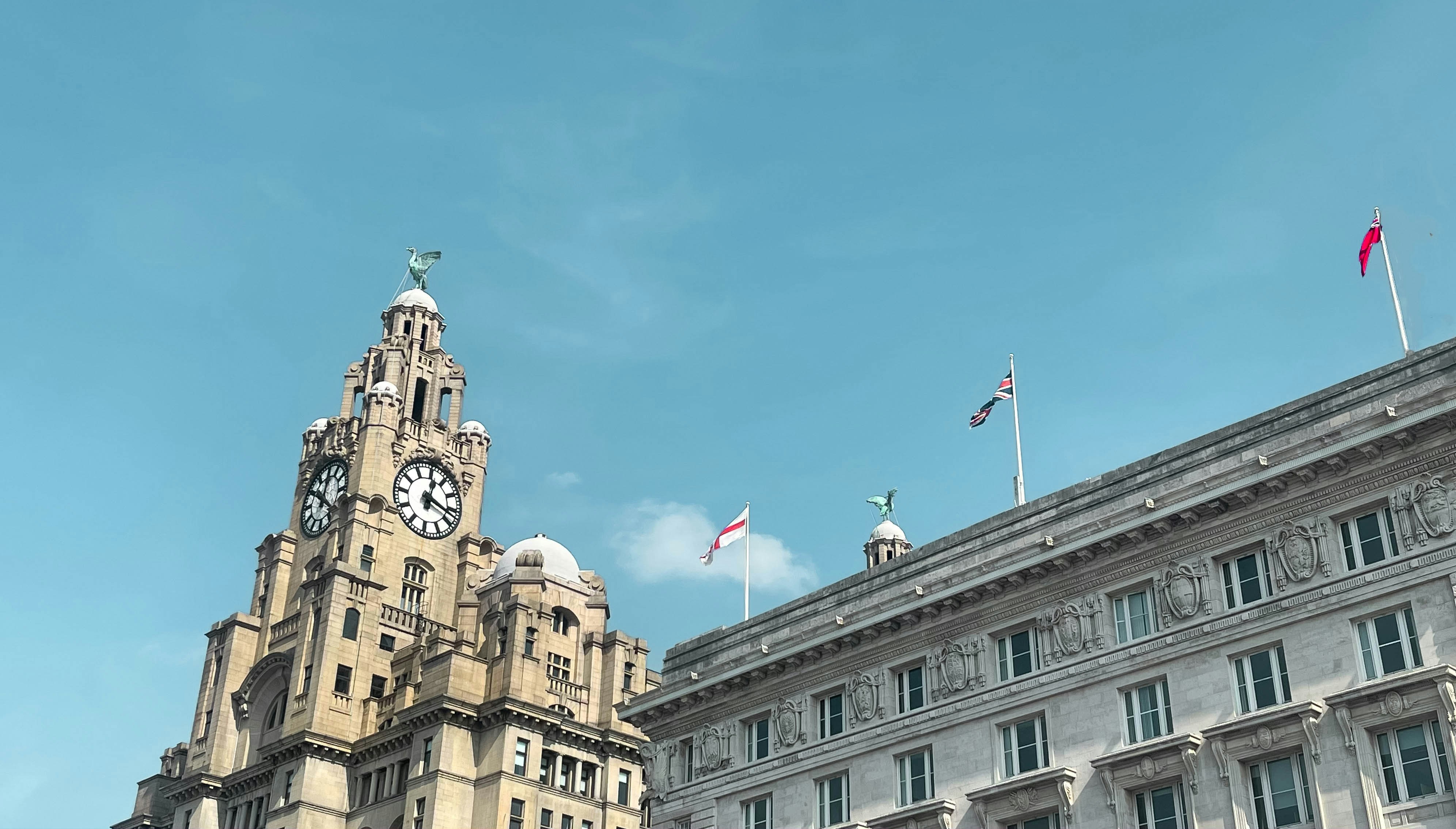 The Liver Building at Pier Head, Liverpool.