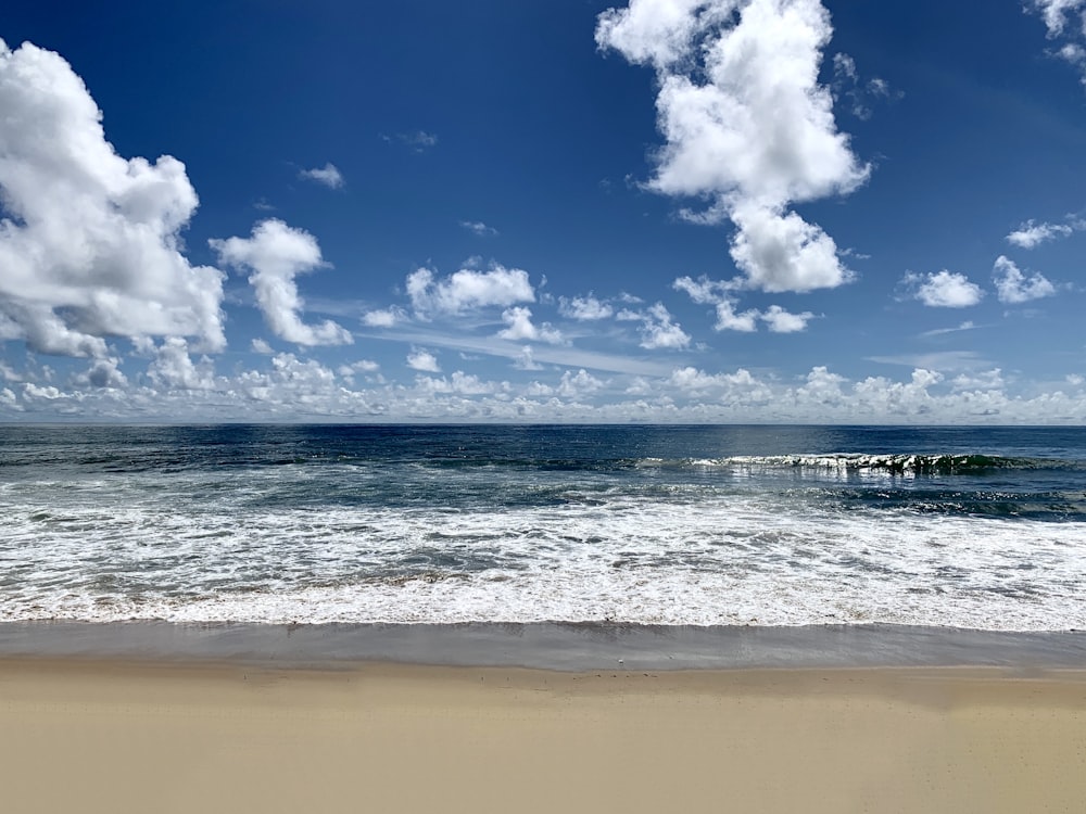 a view of the ocean from the beach