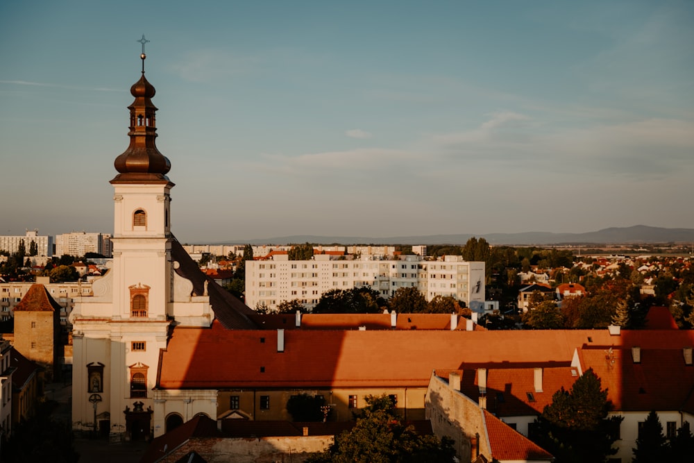 a view of a city from a high point of view