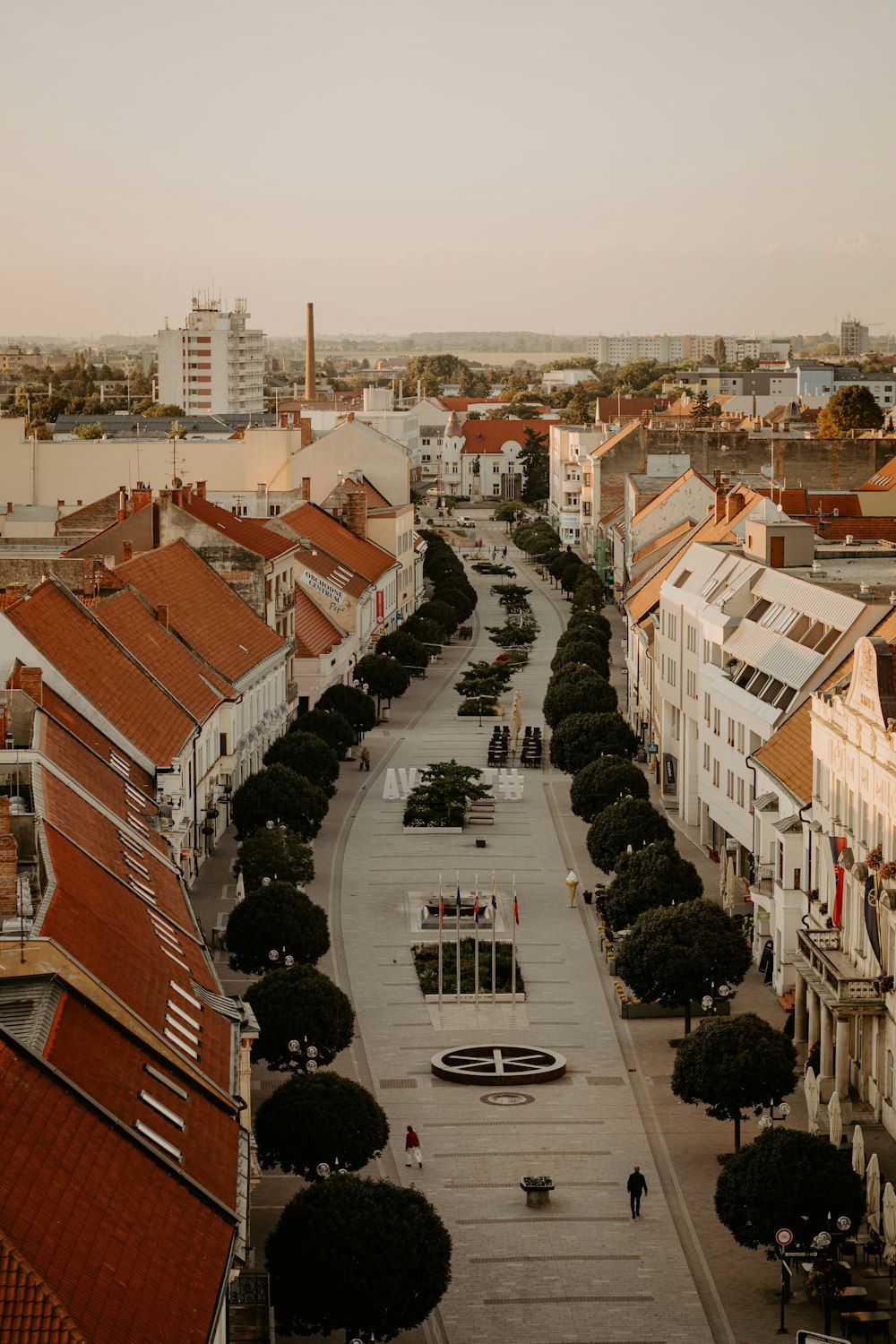 a view of a city from a high point of view