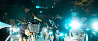 A vibrant image of a motorcycle taxi in Dakar, showcasing the bustling city life.
