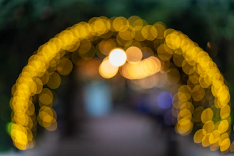 a blurry photo of a street with lights