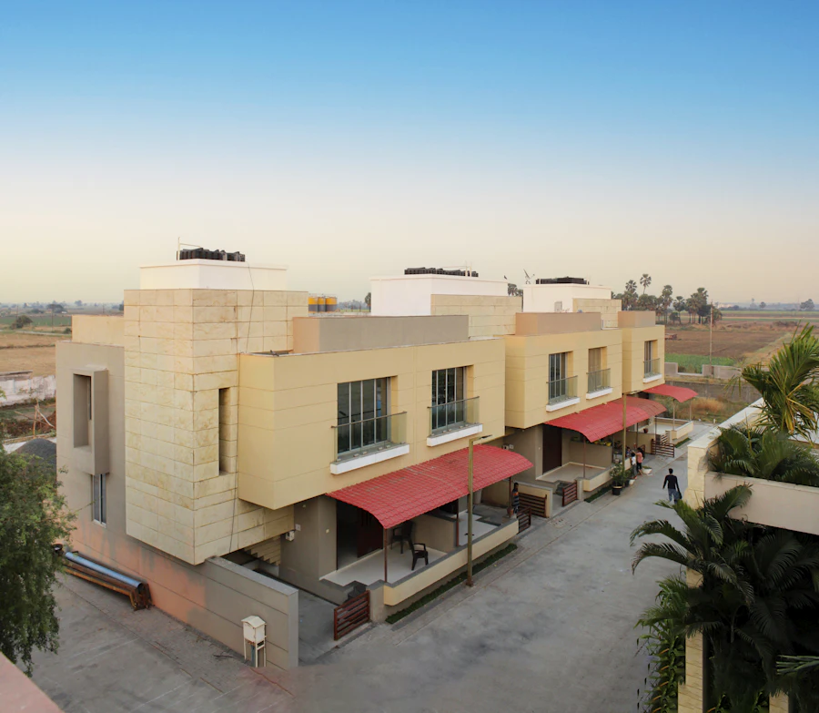Residential building facade in Ahmedabad