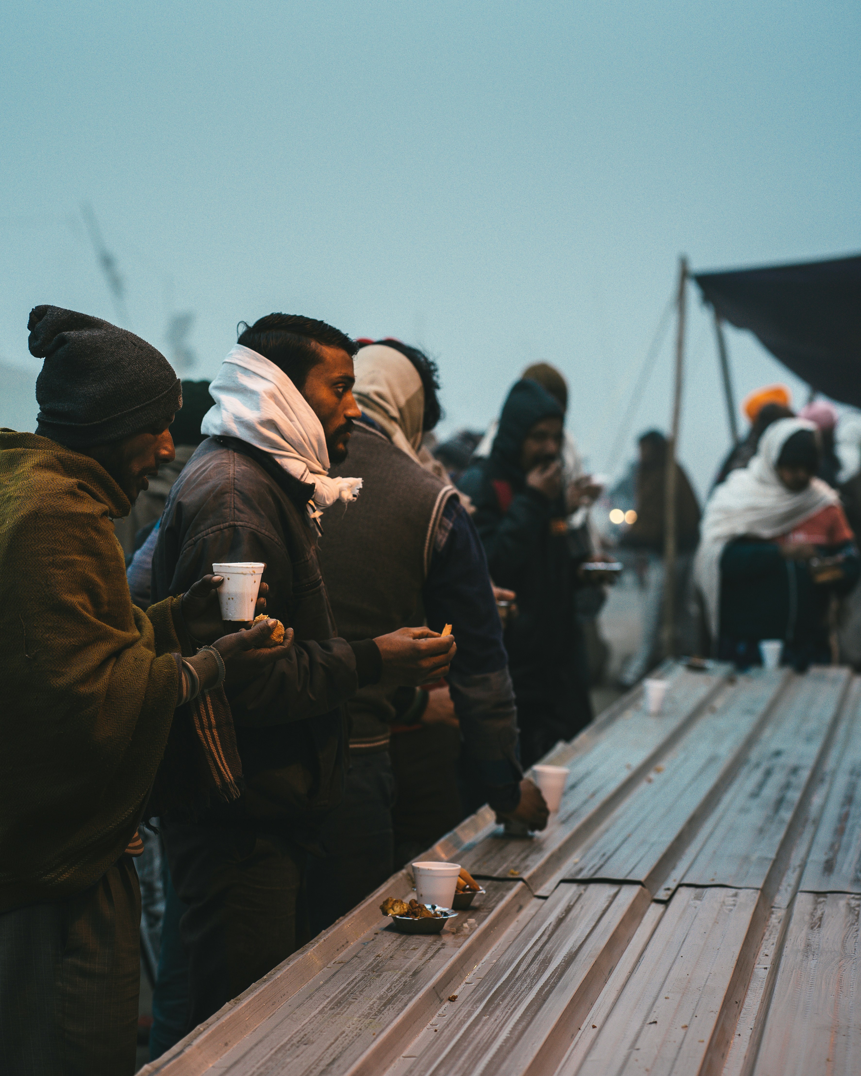 Illustration of a local community event with businesses engaging with attendees