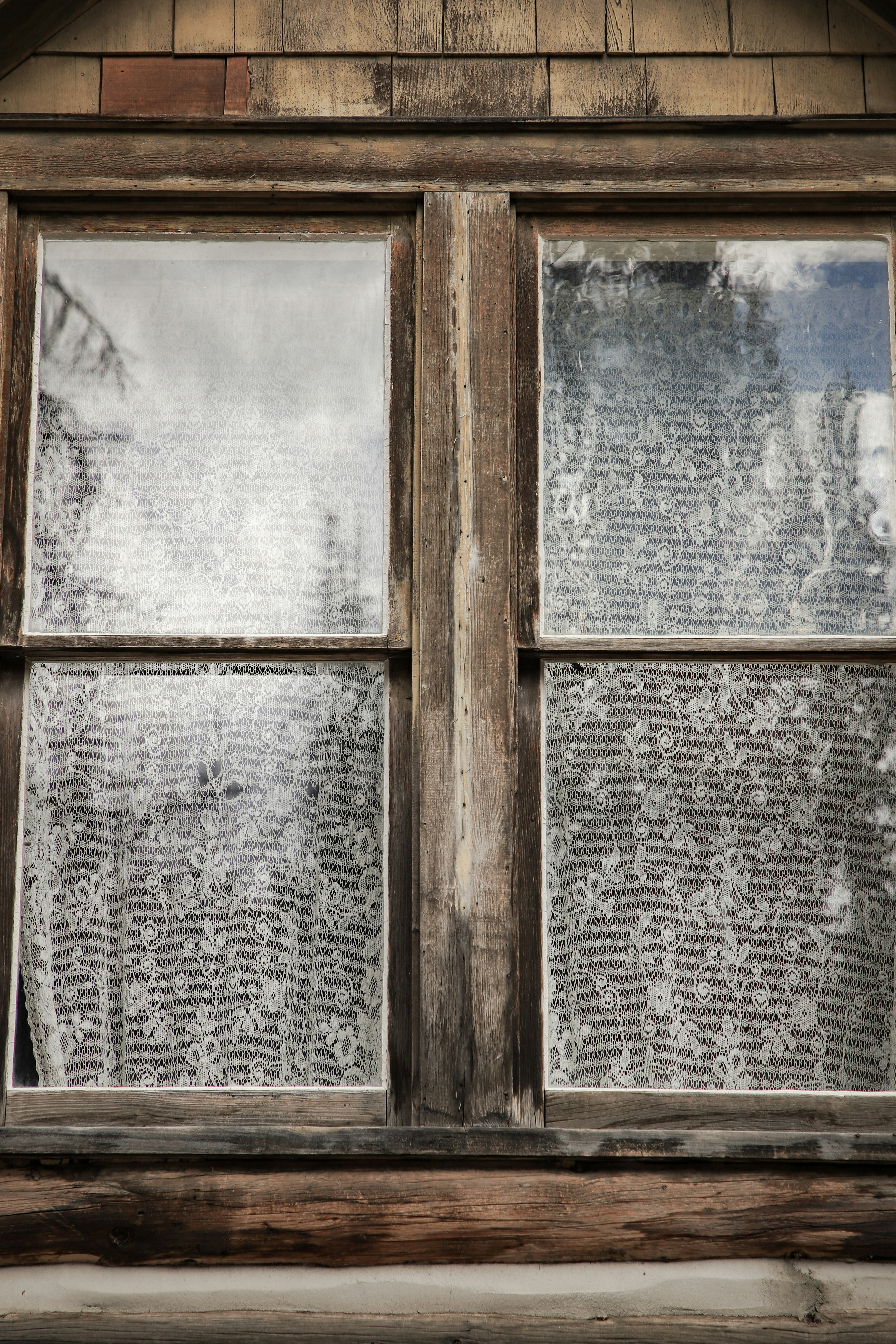 a window that has some writing on it