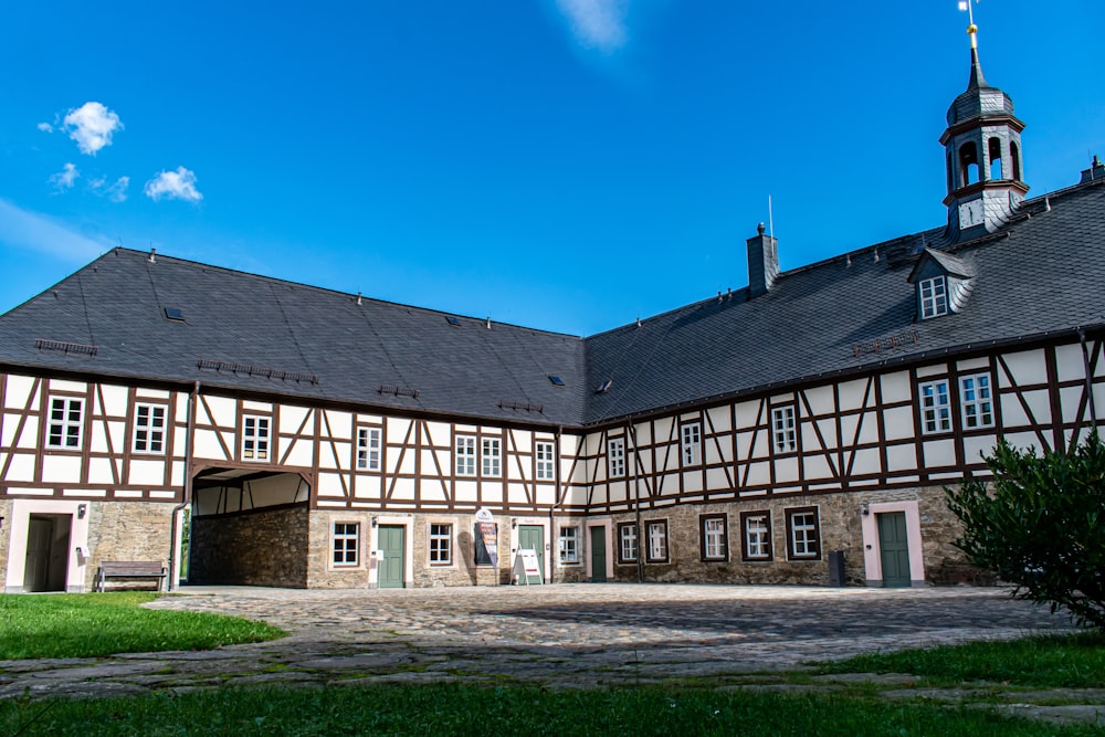 a large building with a clock tower on top of it