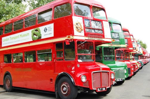 Fleet of 60+ vehicles lined up ready for dispatch in London