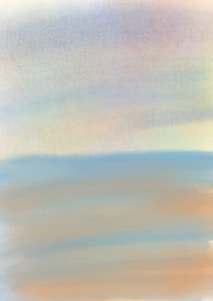 a painting of a sky with a few clouds