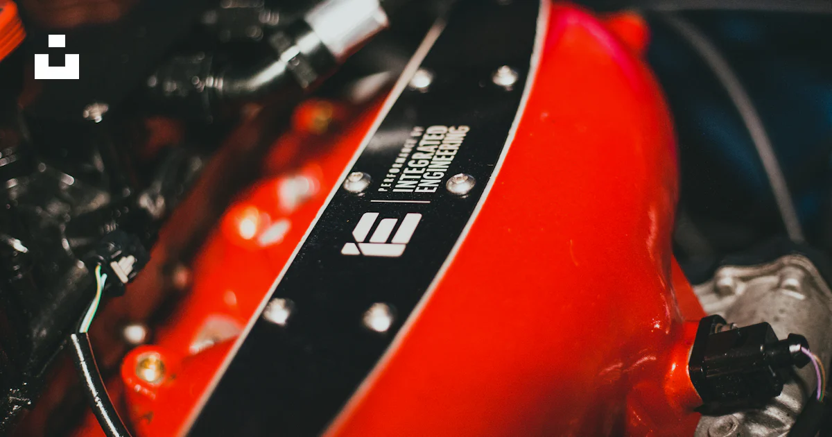 A close up of a red motorcycle engine photo – Free Red Image on Unsplash