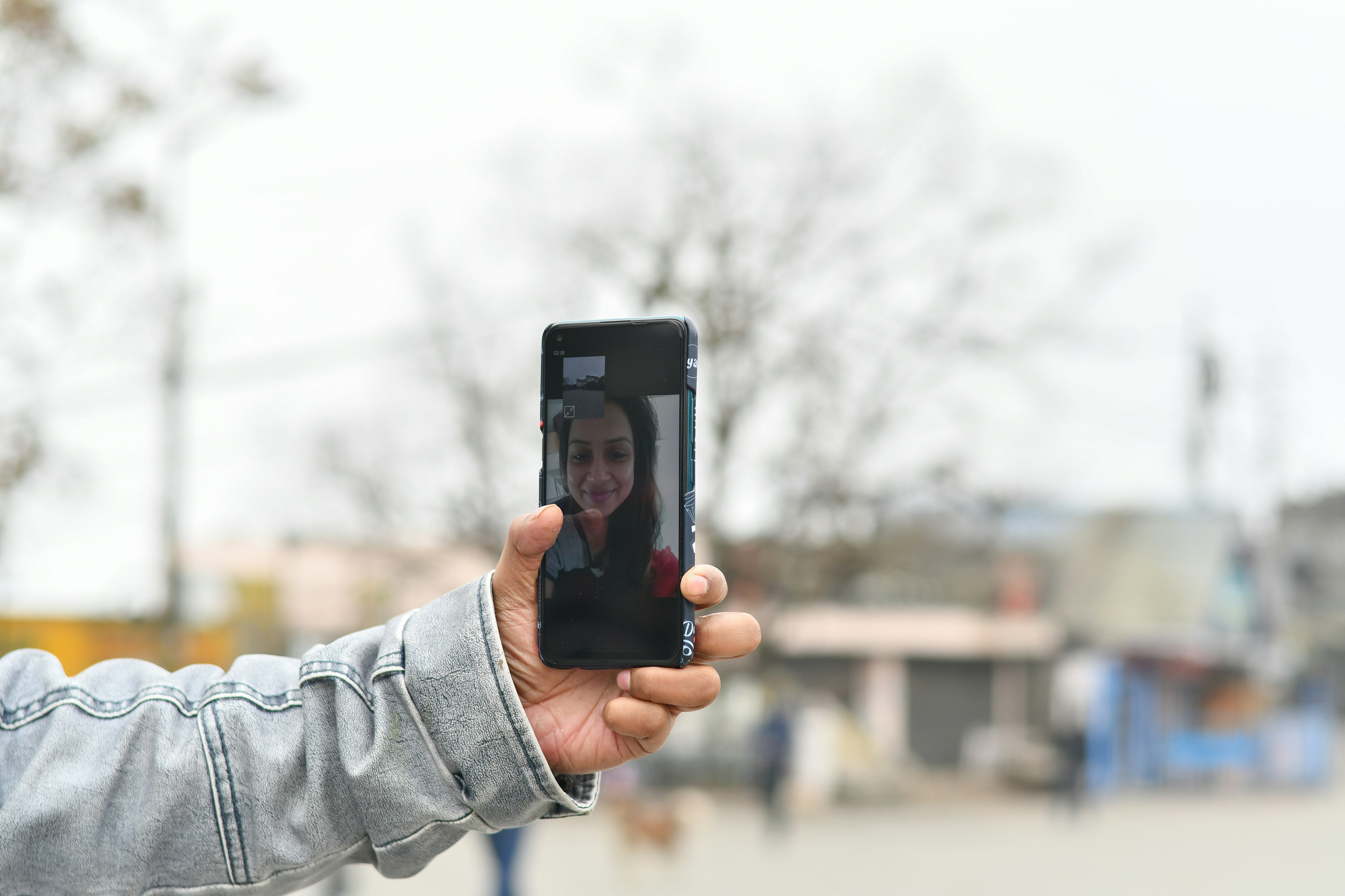 People video calling on smartphones
