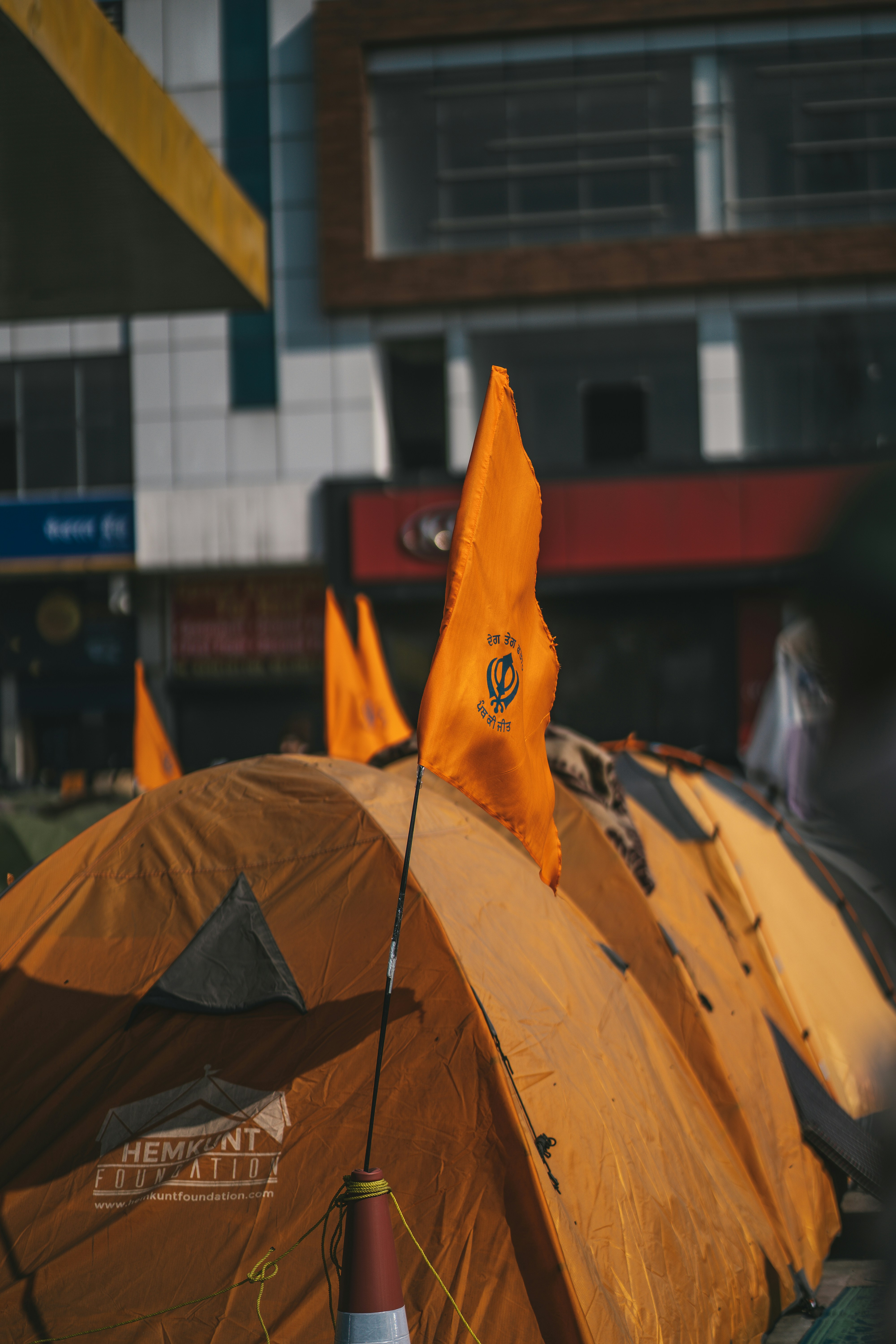 a group of tents sitting next to each other