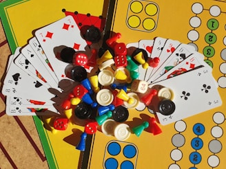 a close up of a bunch of buttons on a table